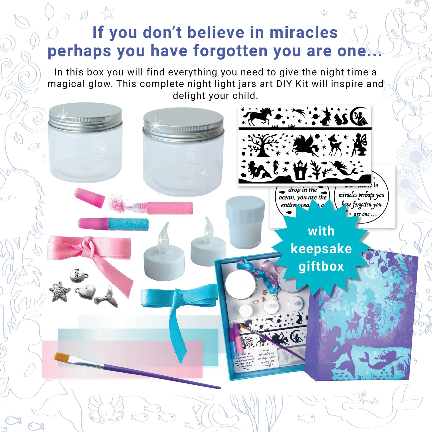 Box Candiy Twilight Night Light Jars knutselset 2 potjes licht