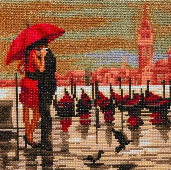 Craft Buddy Crystal Art Meet Me In Venice diamond painting canvas 30x30 cm