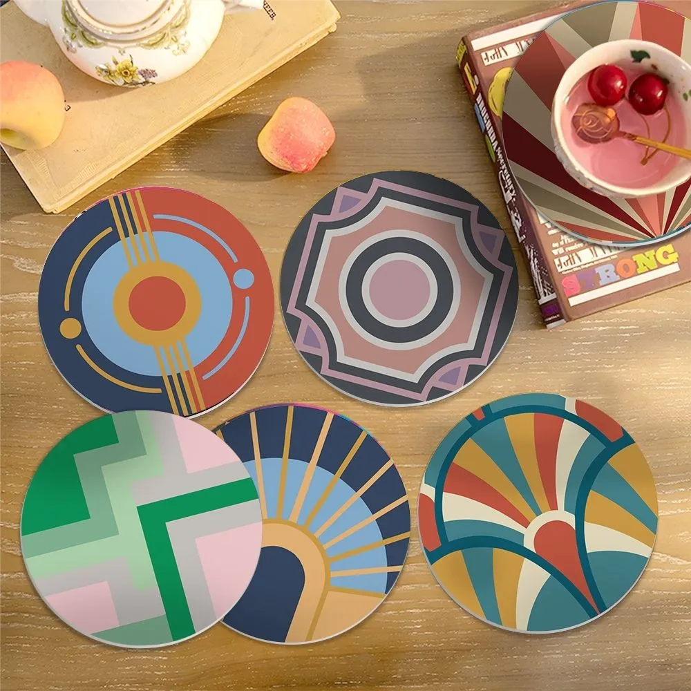 Figured'Art Art-decoharmonie schilderen op nummer onderzetters 10cm 6 stuks