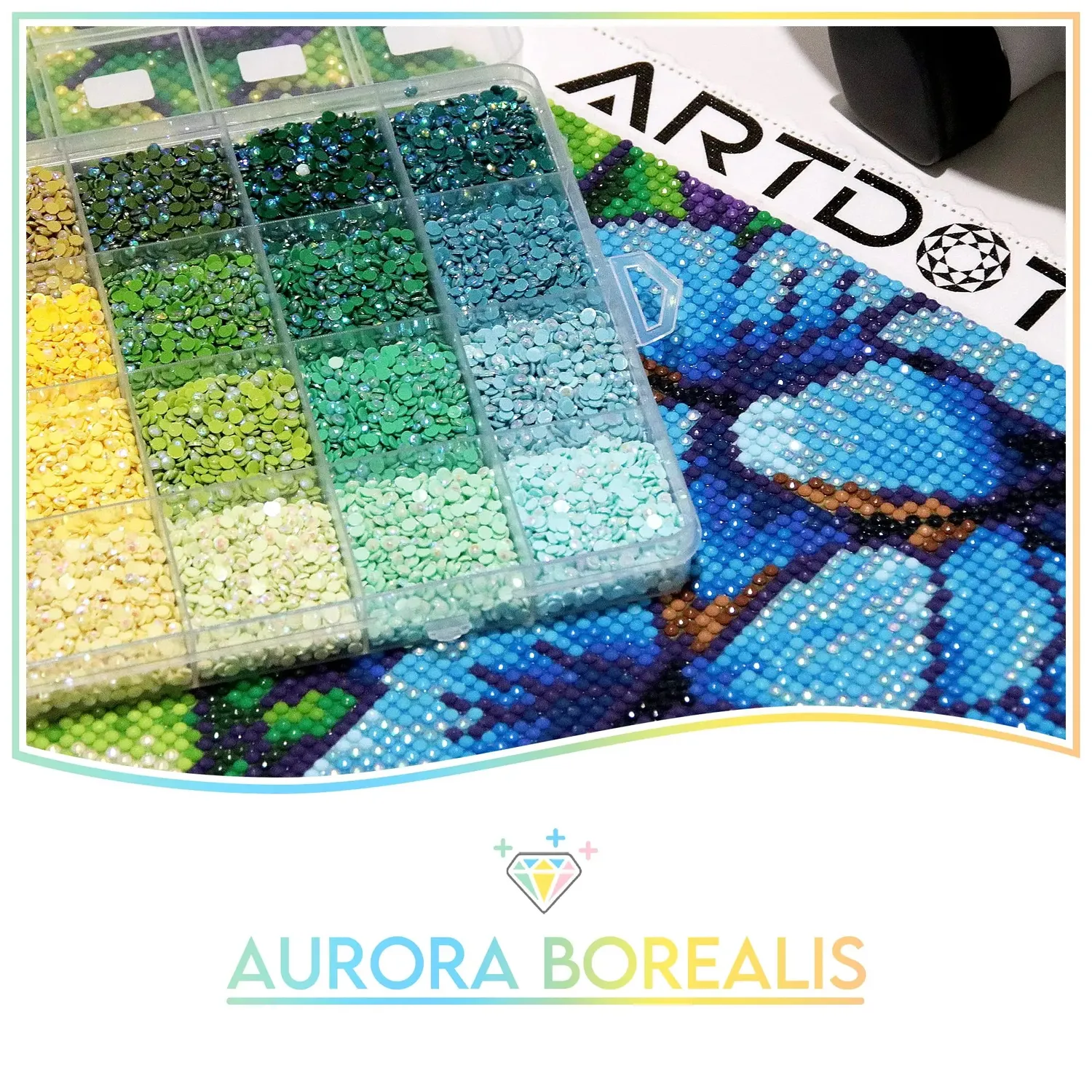 ARTDOT Vlinder diamond painting beginner 50x25 cm fluweel