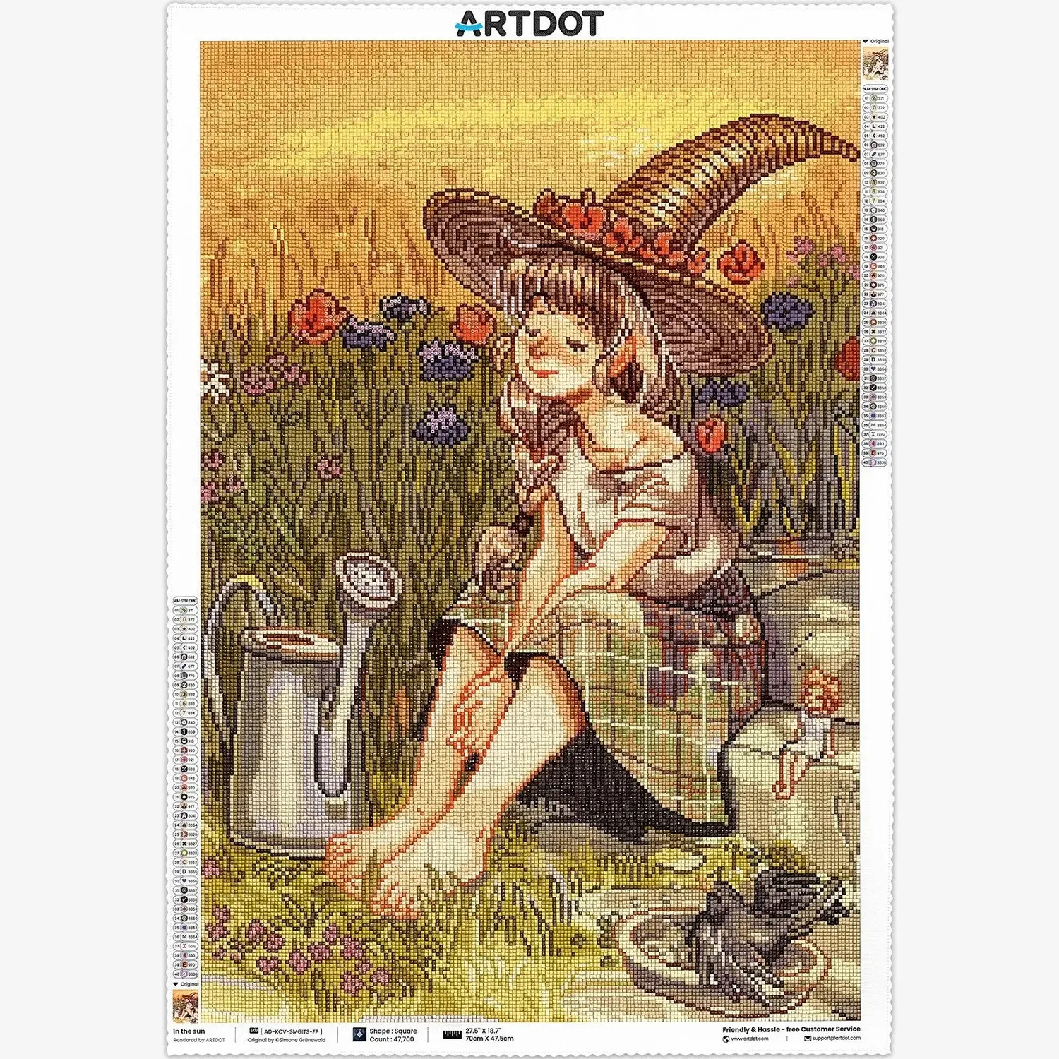 ARTDOT In de Zon diamond painting groot vierkante steentjes