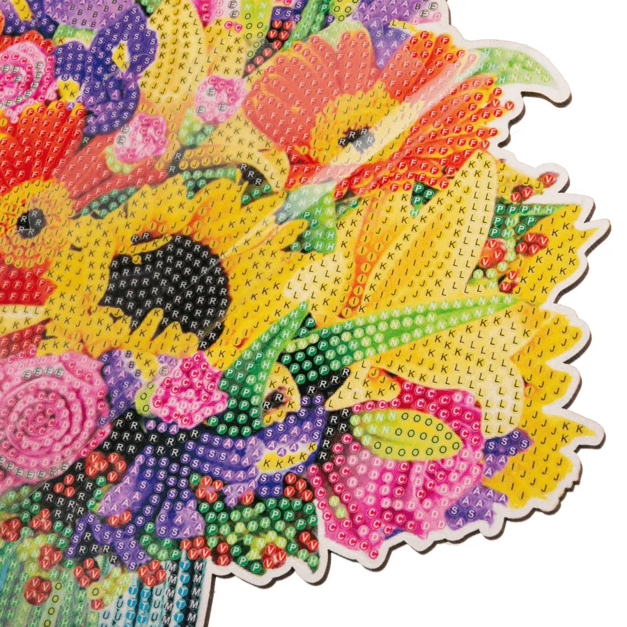Craft Buddy Crystal Art Amore Flower Bouquet houten decoratie 25 cm