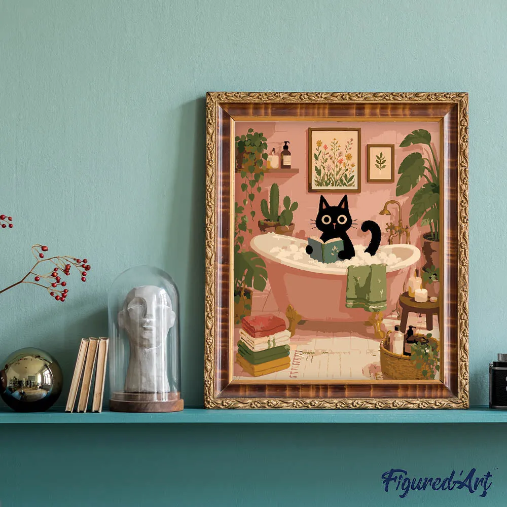 Figured'Art Bellenpauze schilderen op nummer 40x50 cm katten