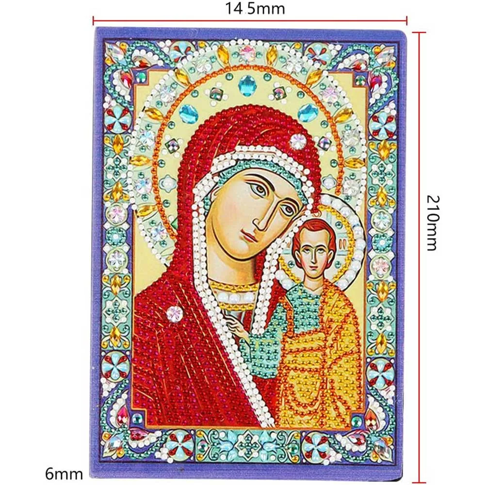 Figured'Art Maagd Maria met Jezus diamond painting boek A5 50p