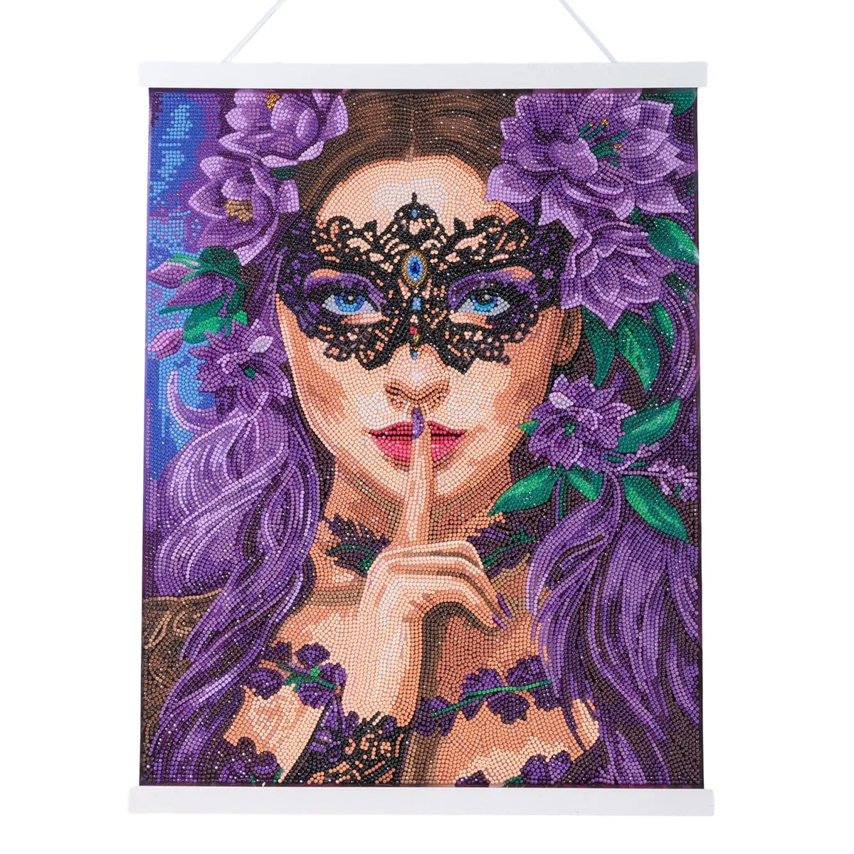 Craft Buddy Crystal Art Floral Whisper scroll 40x50cm full crystal