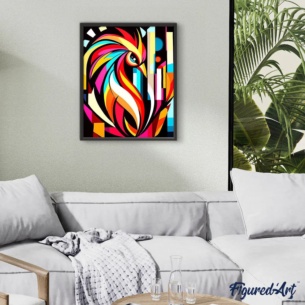 Figured'Art Gedurfd Abstract Haan schilderen op nummer 40x50 cm popart