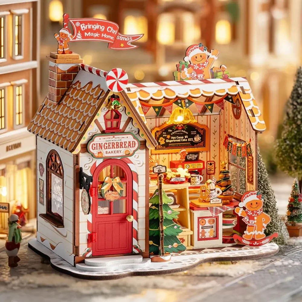 Figured'Art Peperkoekhuisje miniatuurhuisje bouwpakket met led