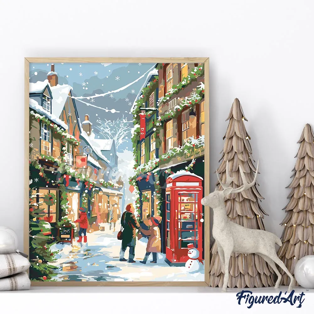 Figured'Art Britse Feeststraat schilderen op nummer 40x50 cm