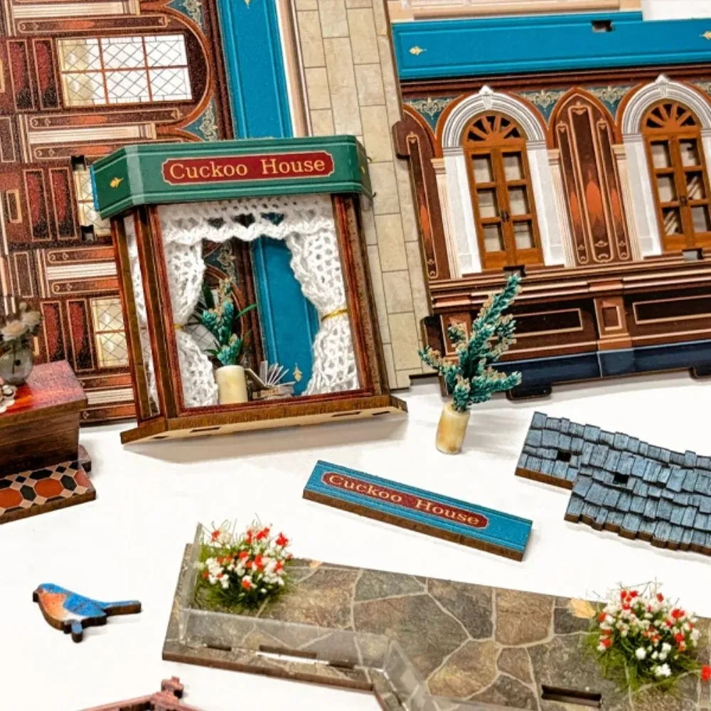 Figured'Art Koekoekshuis miniatuurhuisje 201 stuks met verlichting