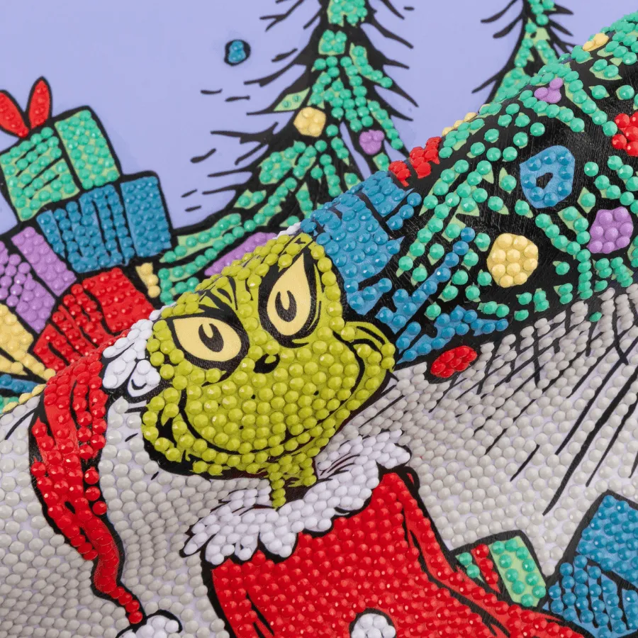 Craft Buddy Crystal Art Grinch Scroll 40x50cm partial kerst