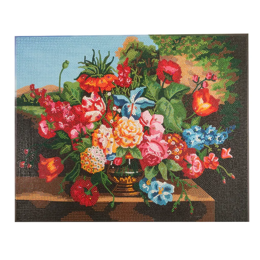 Craft Buddy Crystal Art Countryside Flowers diamond painting 50x40cm full