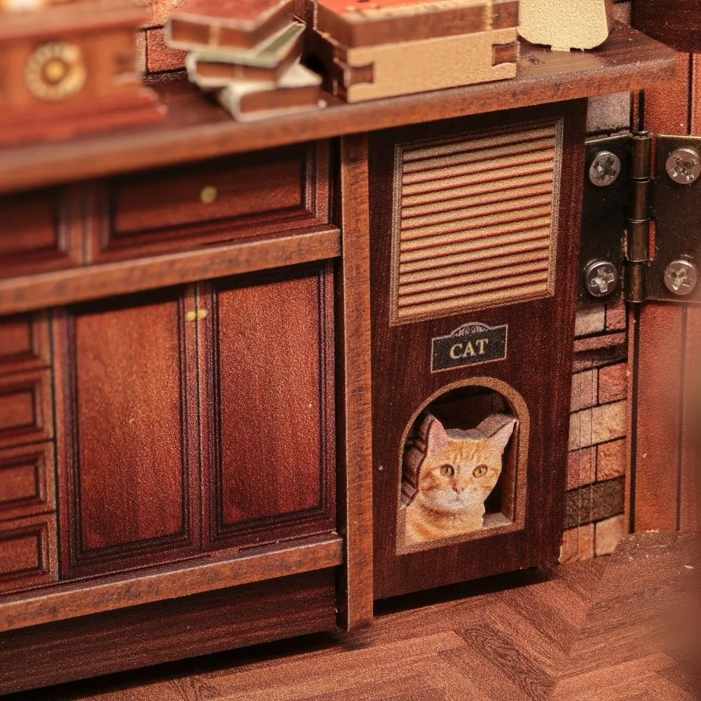 Figured'Art Miniatuurhuisje Hoekcafé bouwpakket met licht