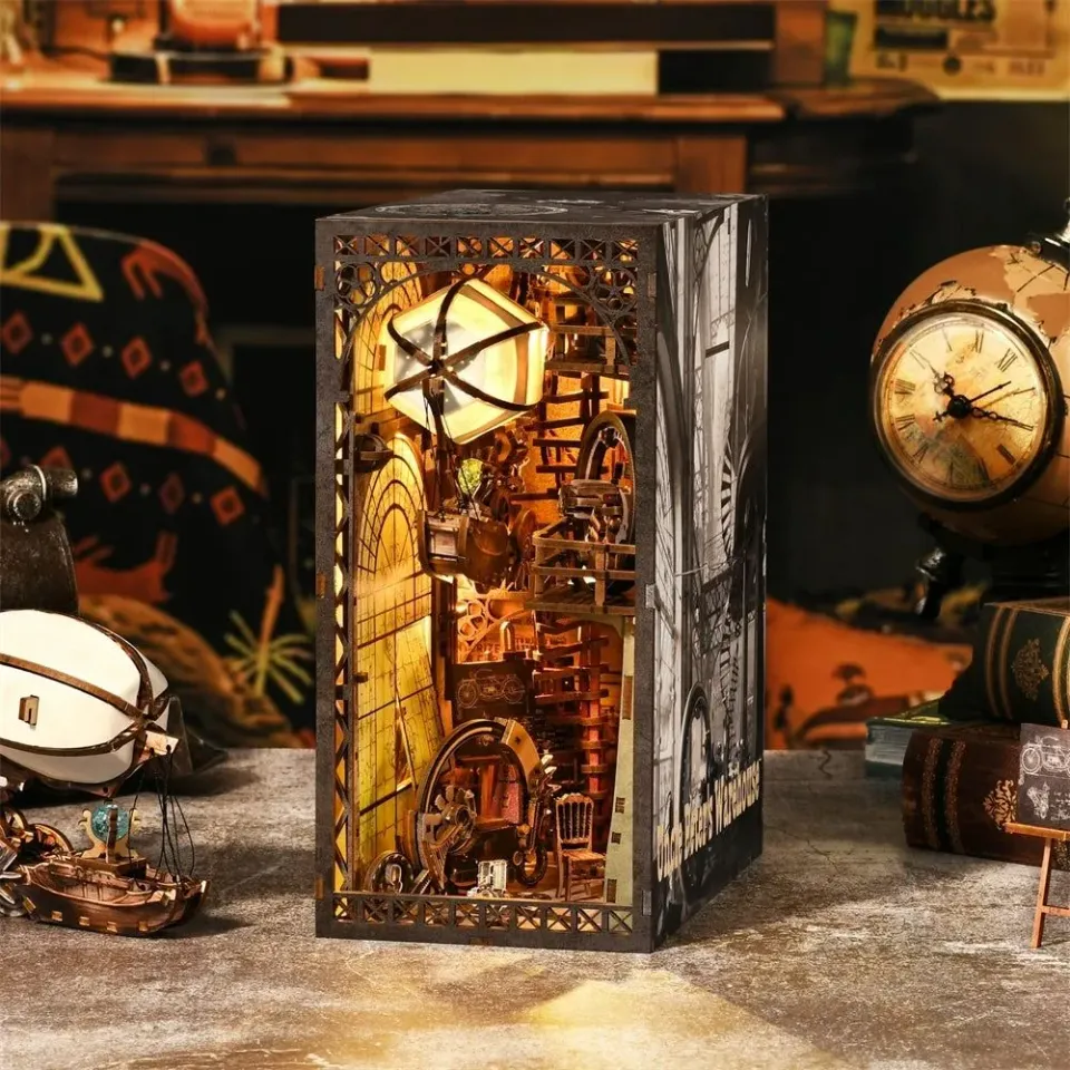 Figured'Art Oom Pete's Laboratorium Book Nook 18x11cm LED