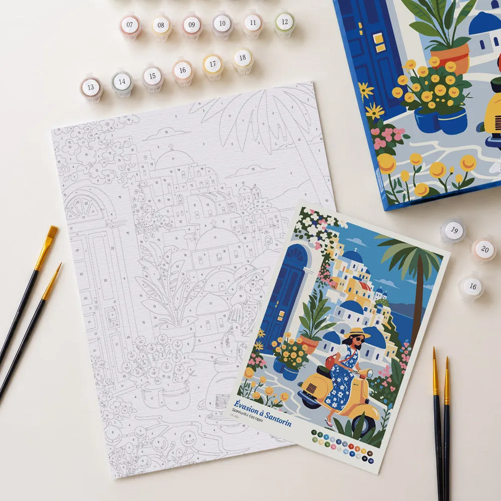 Figured'Art Santorini-ontsnapping schilderen op nummers cadeauset