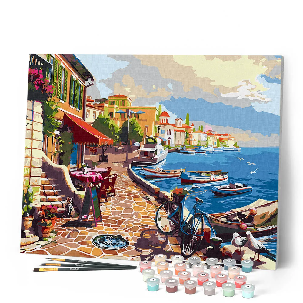 Figured'Art Mediterrane Ochtendwandeling Schilderen 40x50cm Gevorderd