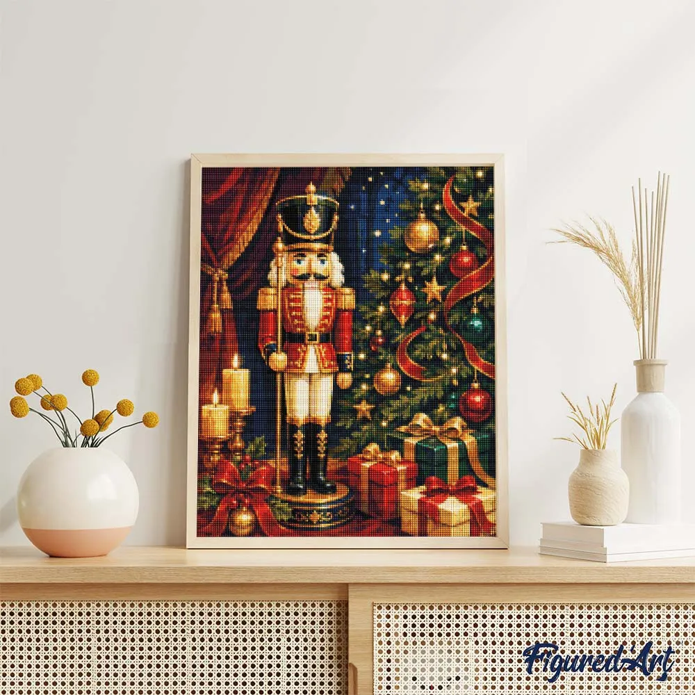 Figured'Art Kerstnotenkraker diamond painting 40x50 cm vierkant