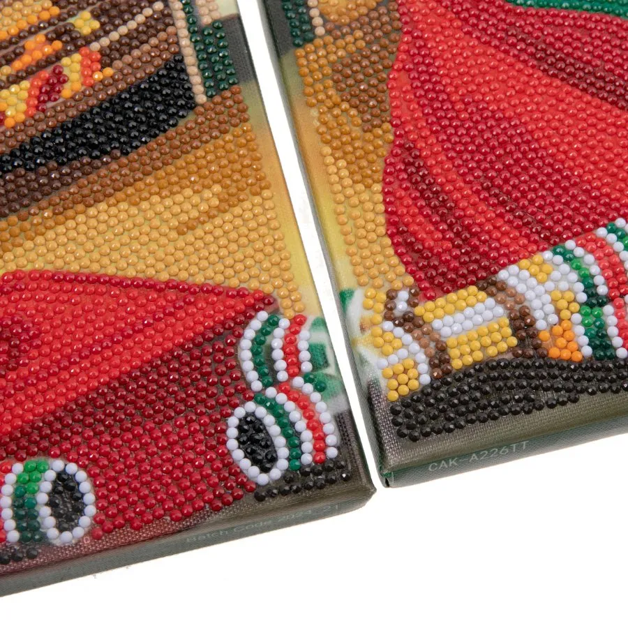 Craft Buddy Crystal Art Santa canvas drieluik 3 stuks kerst