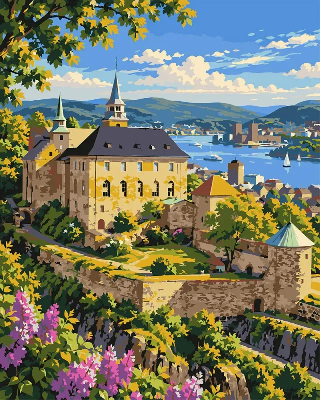 Figured'Art Fort Akershus Oslo schilderen op nummer 40x50 cm