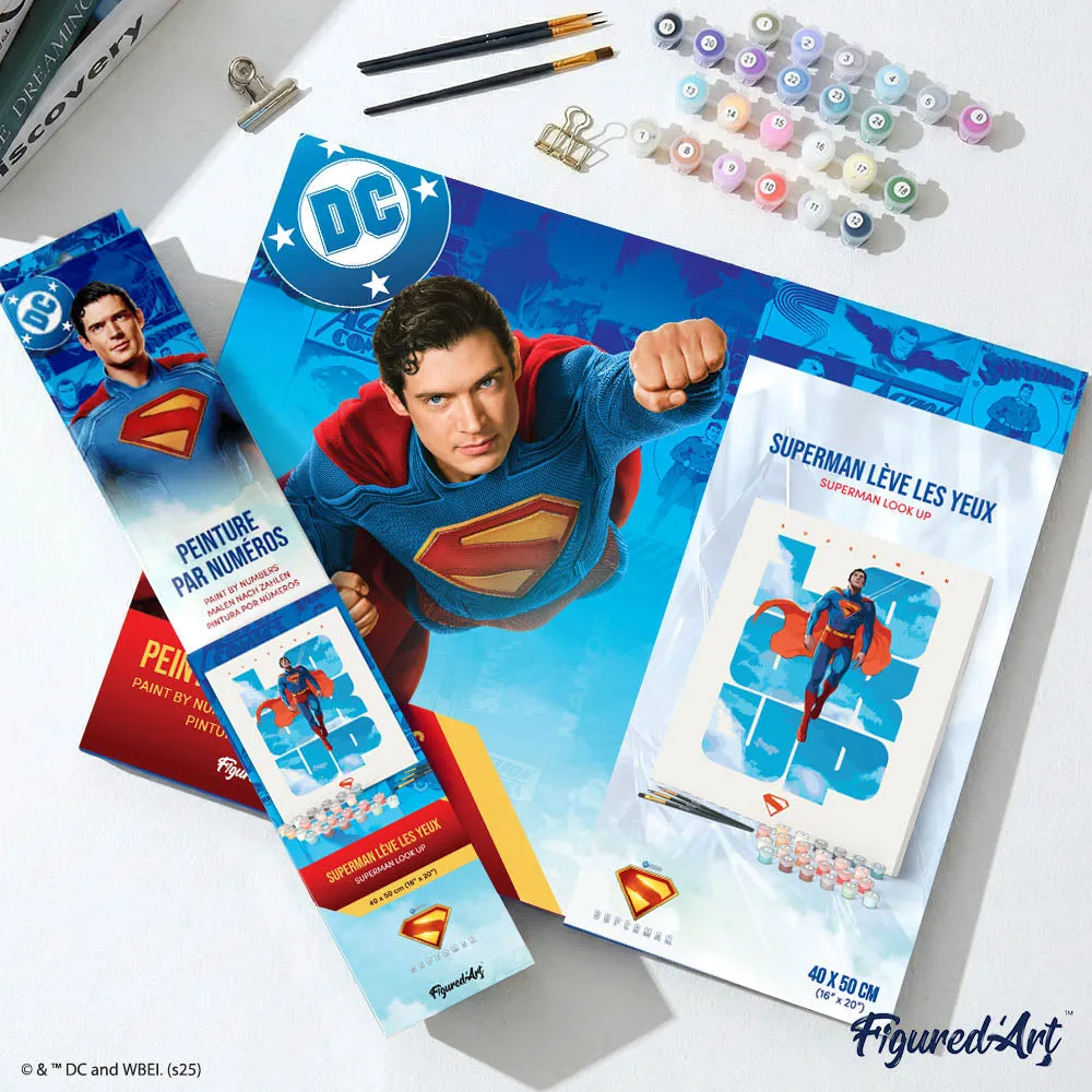Figured'Art Superman tussen de wolken 1 schilderen op nummer 40x50