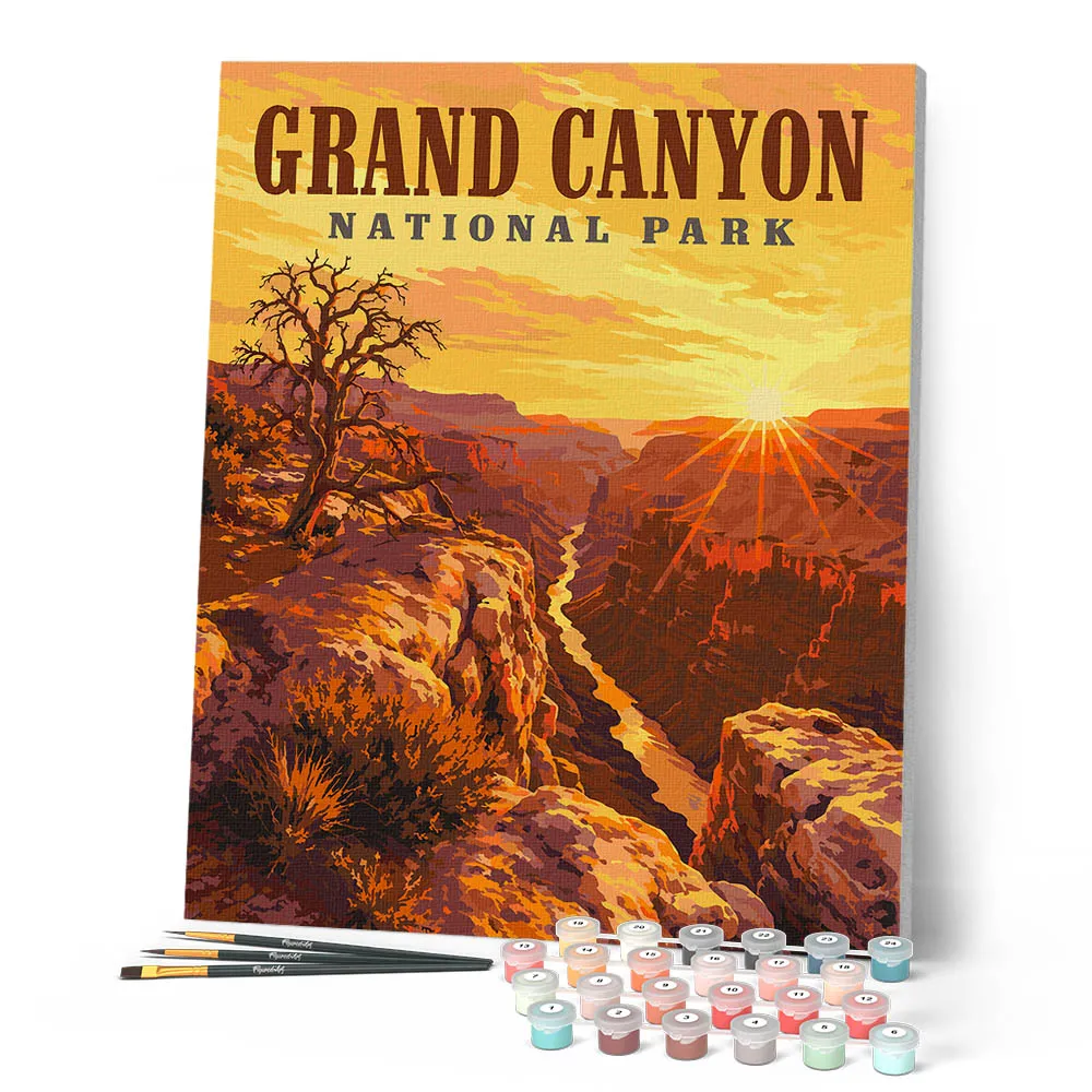 Figured'Art Grand Canyon Schilderen op Nummer 40x50 cm gemiddeld