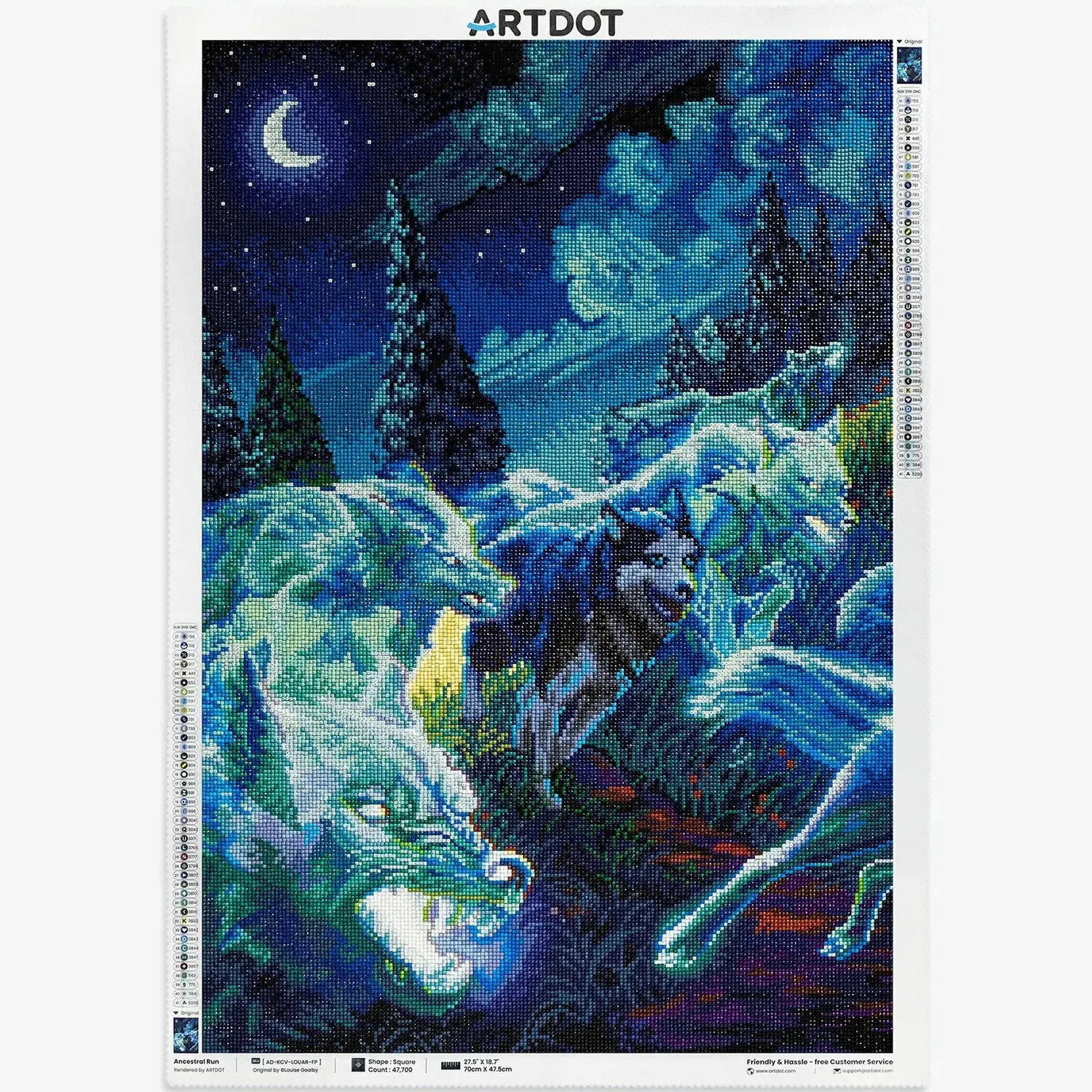 ARTDOT Ancestral Run diamond painting 47,5x70cm vierkante steentjes