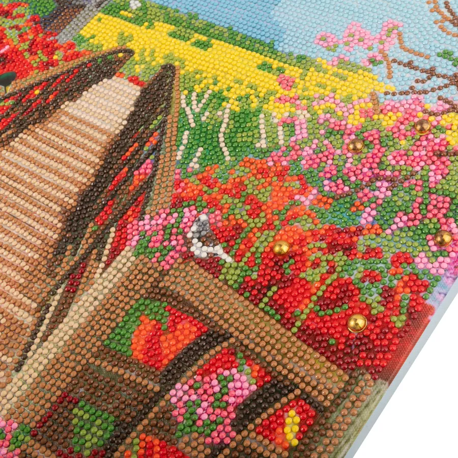 Craft Buddy Crystal Art Castle Beyond Poppies canvas 50x40cm