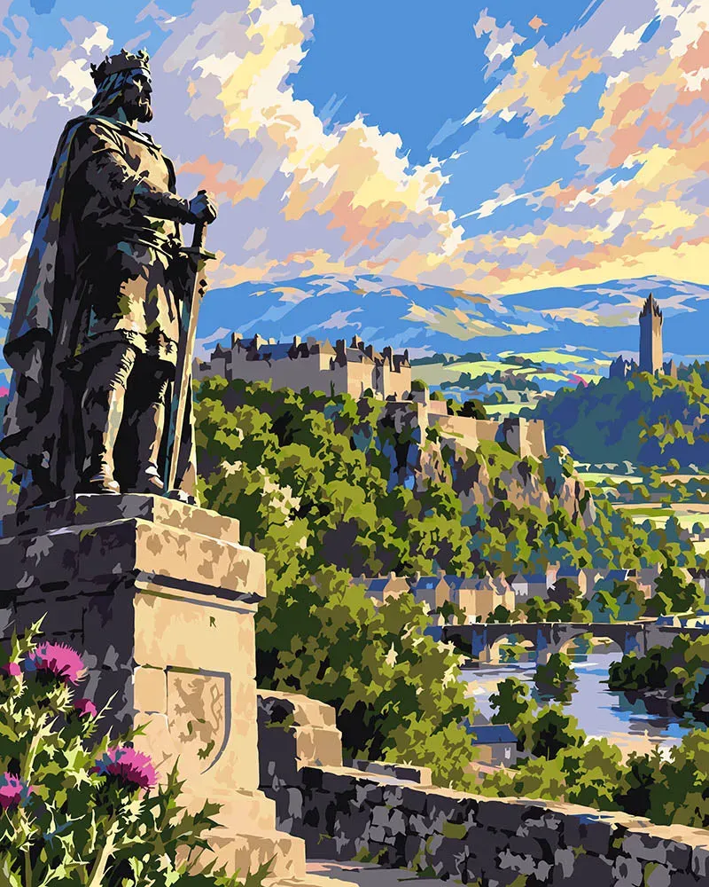 Figured'Art Stirling Castle schilderen op nummer 40x50 cm kasteel