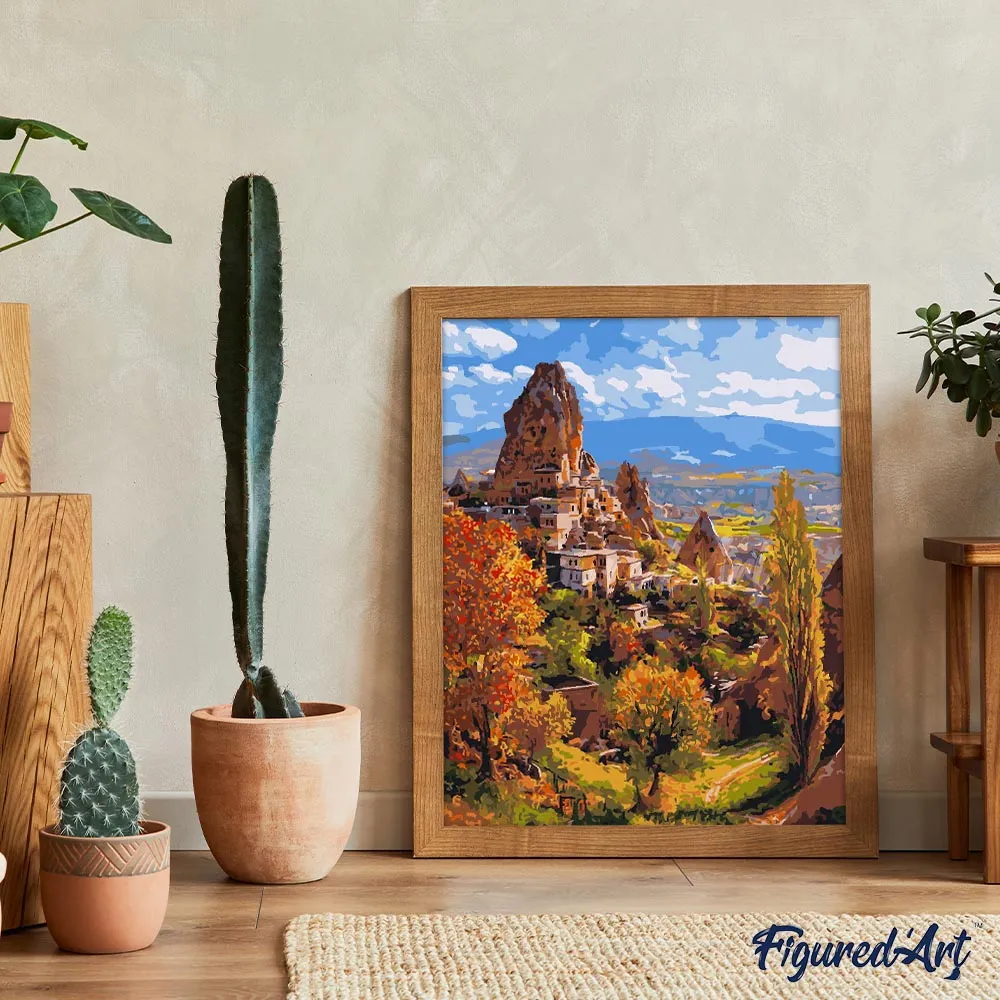 Figured'Art Rotskasteel Cappadocië schilderen op nummer 40x50 cm