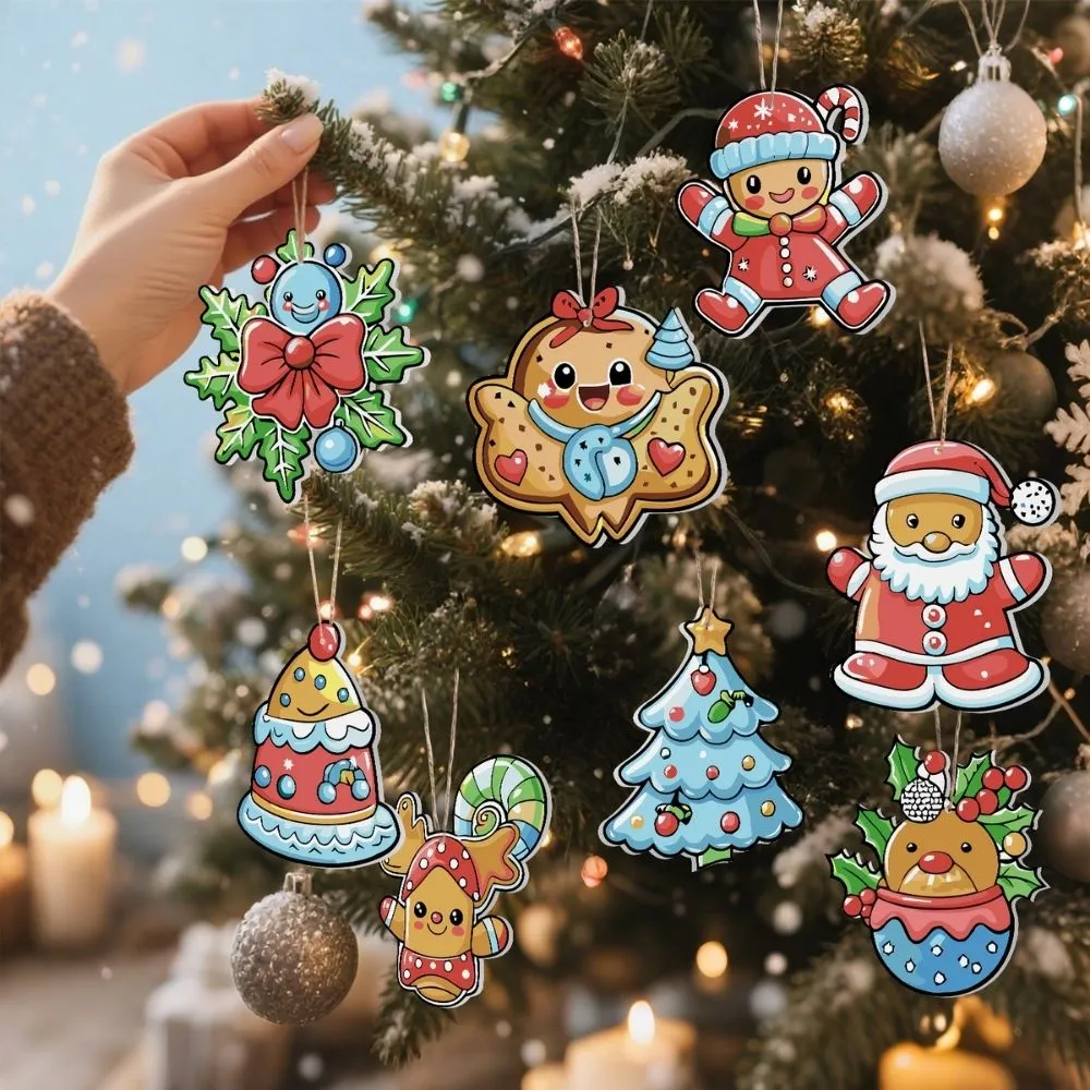 Figured'Art Santa's Koekjesparade kerstornamenten schilderen 8 stuks