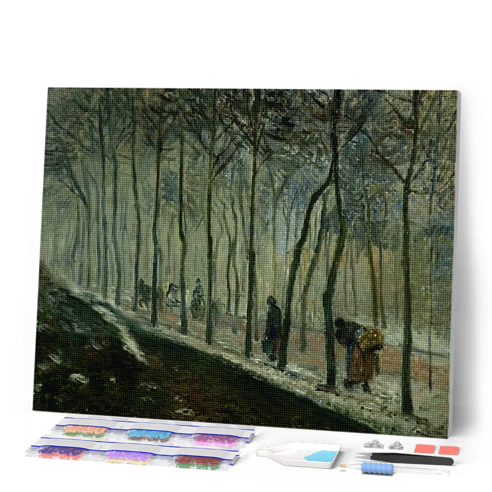 Figured'Art Route effet de neige Pissarro diamond painting 40x50
