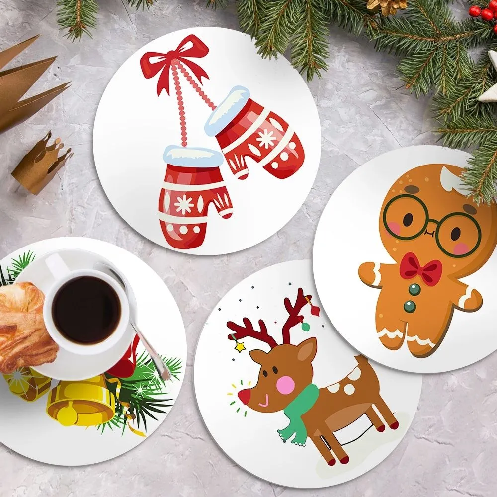 Figured'Art Gezellige Rendier Wantjes tafels set schilderen 20cm kerst