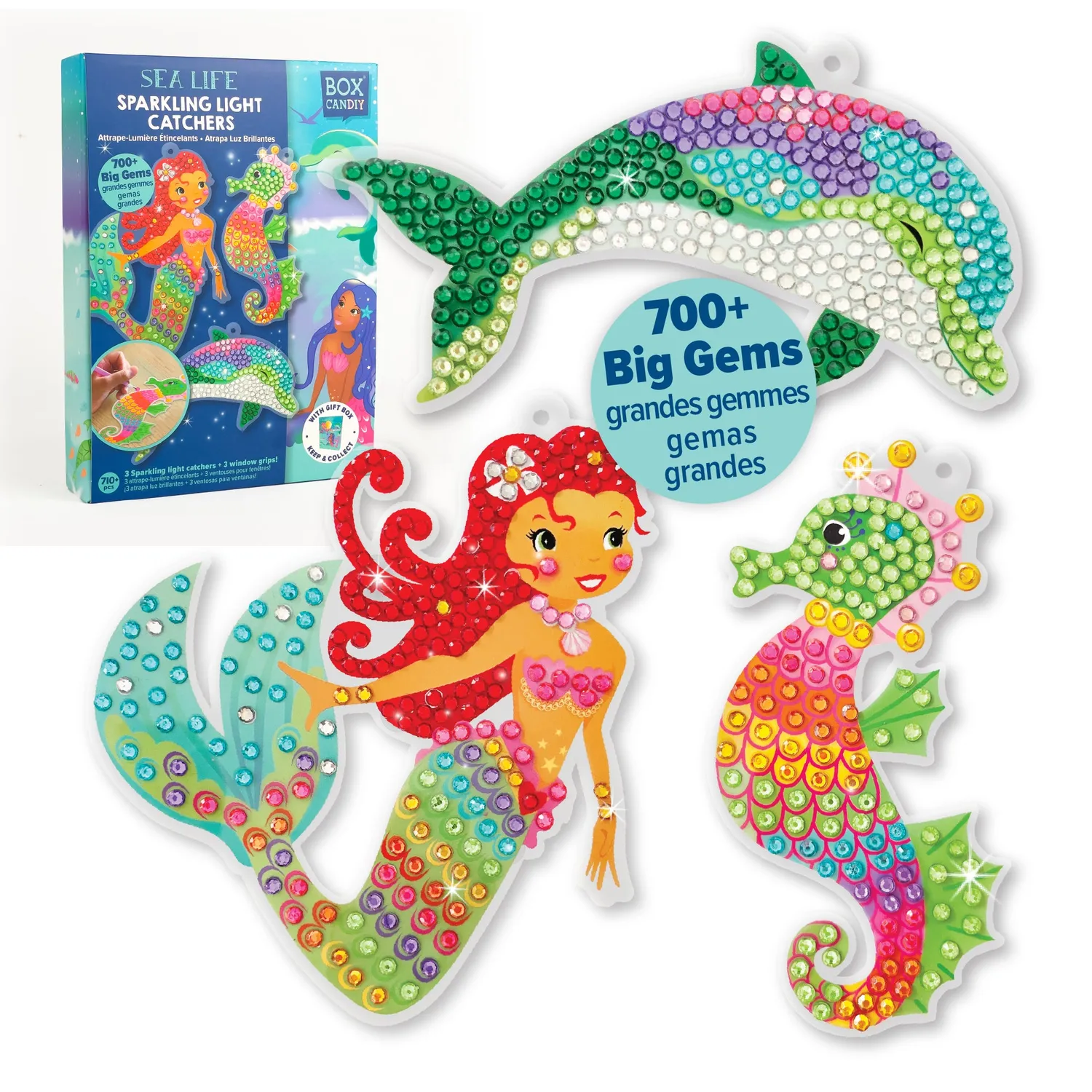 Box Candiy Sea Life Sparkling Light Catchers raamhanger 3 stuks