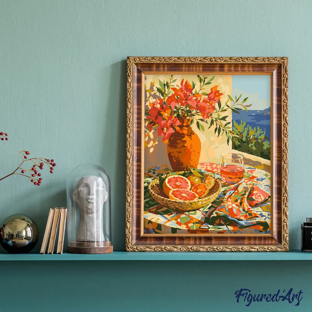 Figured'Art Citrusterras schilderen op nummer 40x50cm stilleven