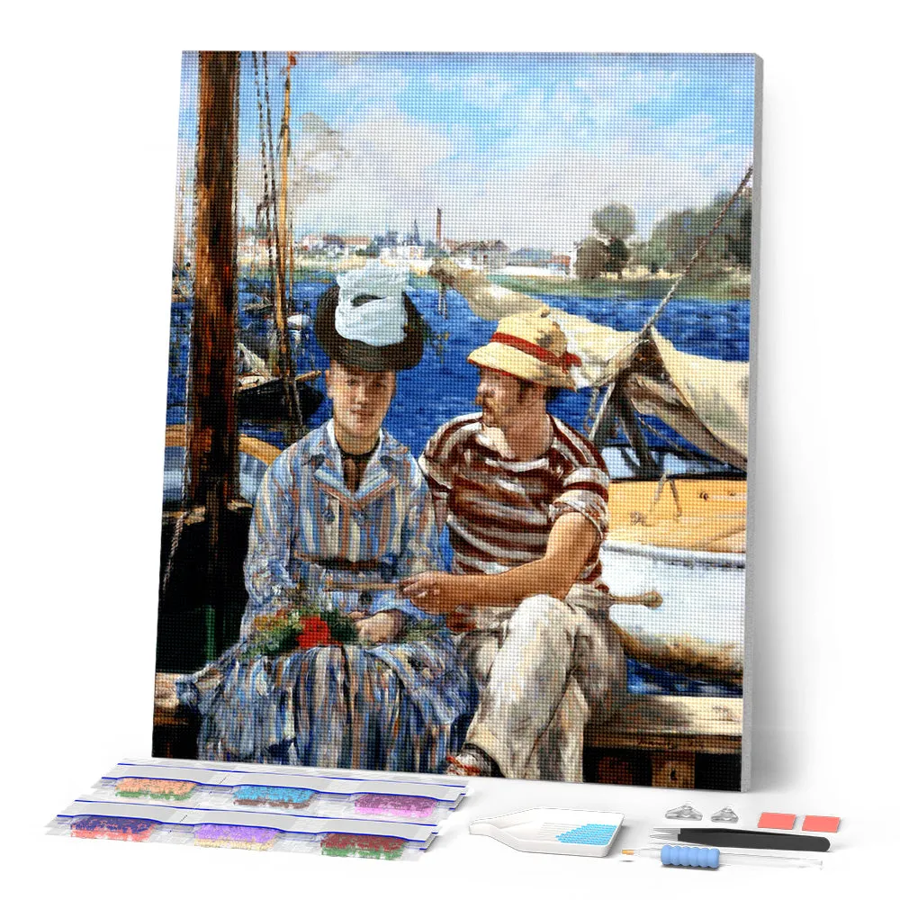 Figured'Art Argenteuil Manet diamond painting 40x50 cm vierkant