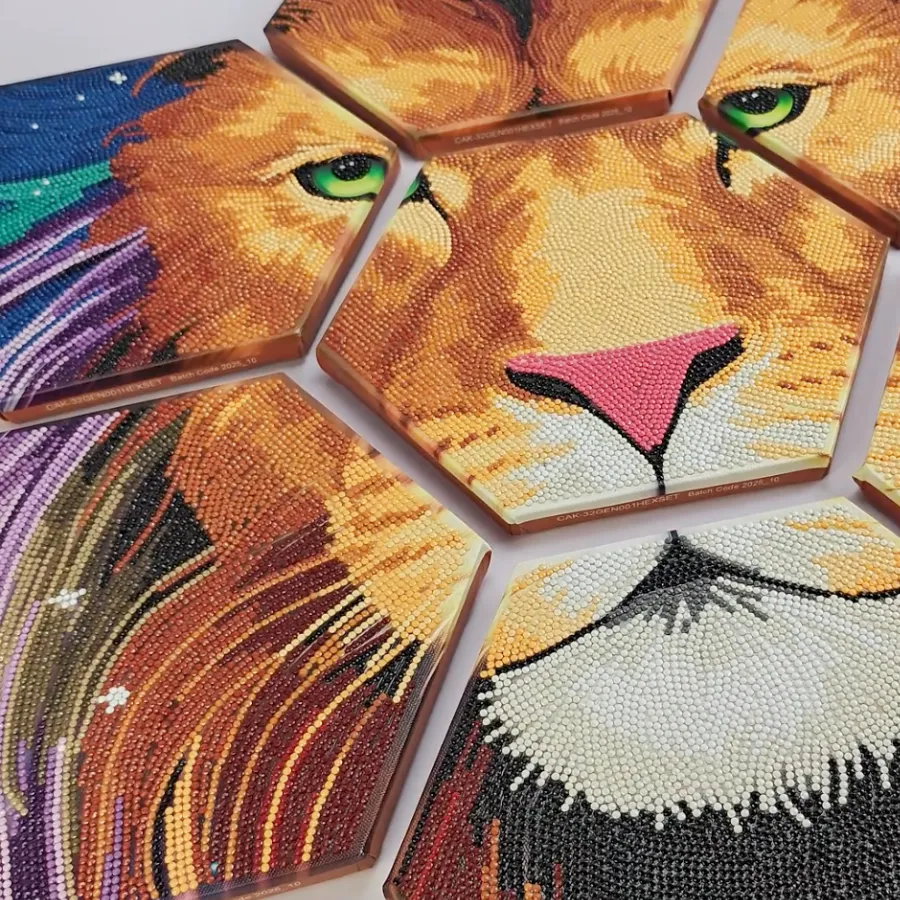 Craft Buddy Crystal Art Majestic Lion wanddecoratie 7-delig leeuw