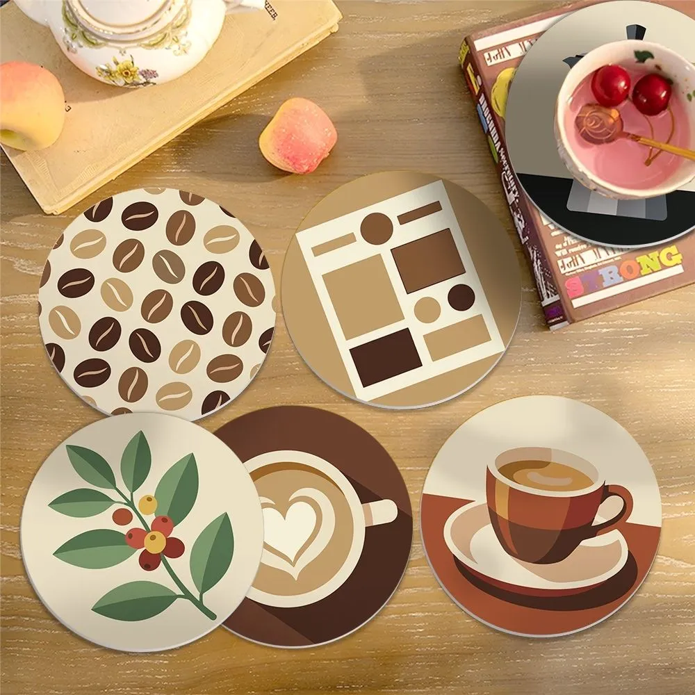 Figured'Art Koffiepauze Onderzetters Schilderen 10cm 6 Stuks