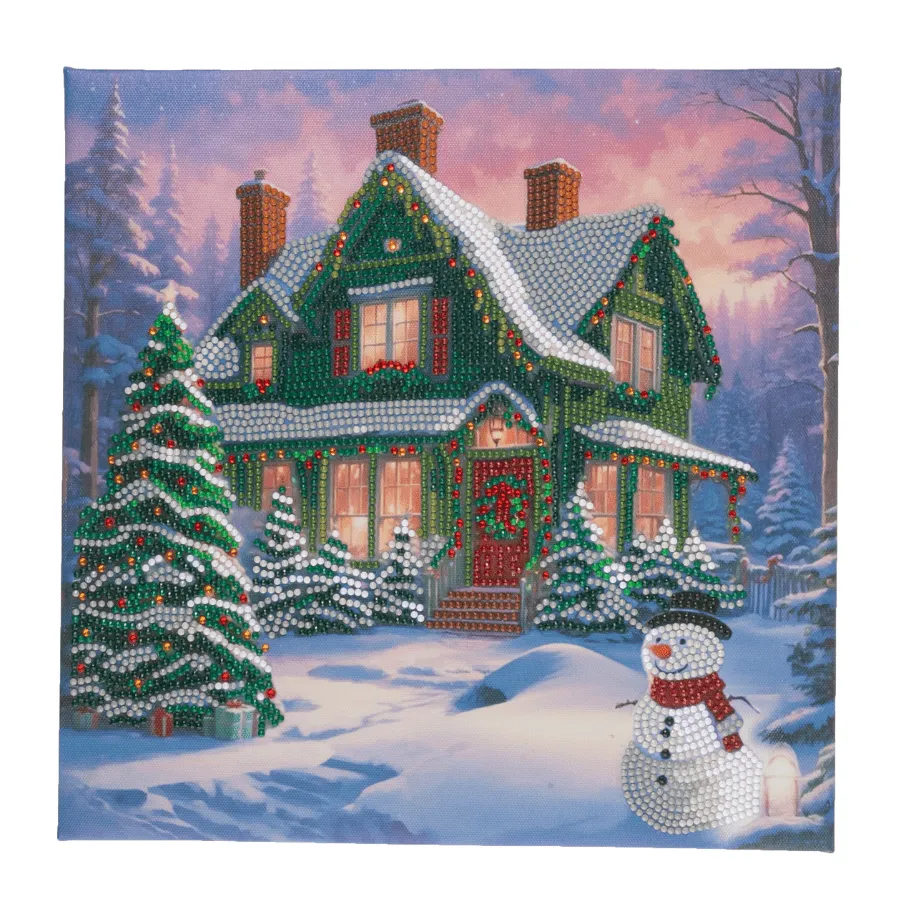 Craft Buddy Crystal Art Snowy Paradise Canvas 30x30 cm