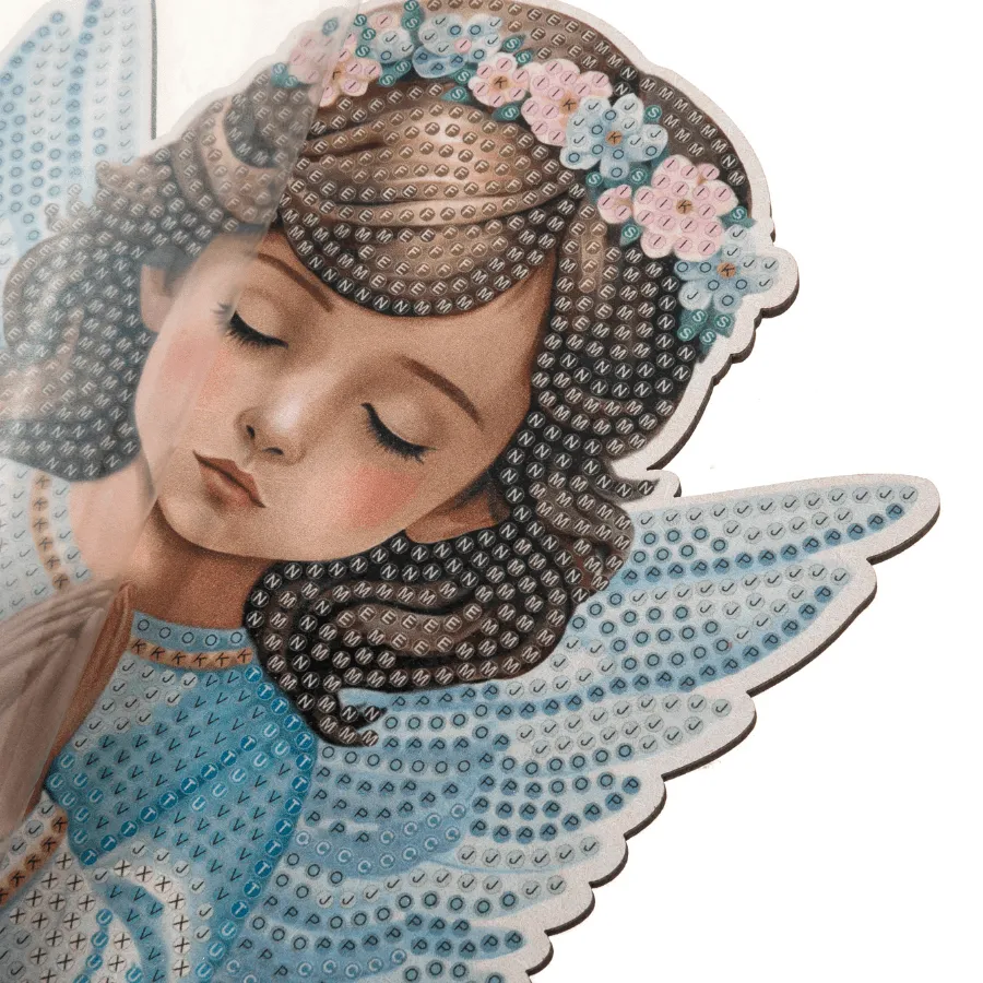 Craft Buddy Crystal Art Angel Boy & Girl houten decoratie 2 stuks