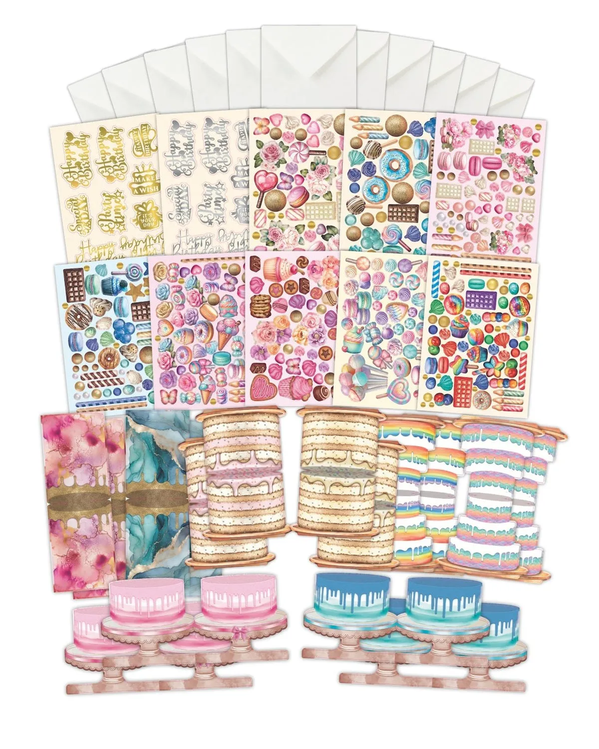 Craft Buddy Celebration Cakes kaartenmaakset 16 kaarten