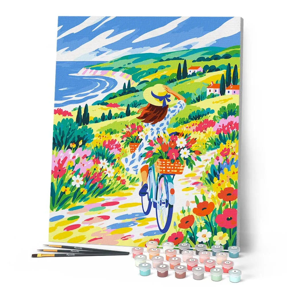 Figured'Art Op naar de Zomer Schilderen op Nummer 40x50 cm Landschap