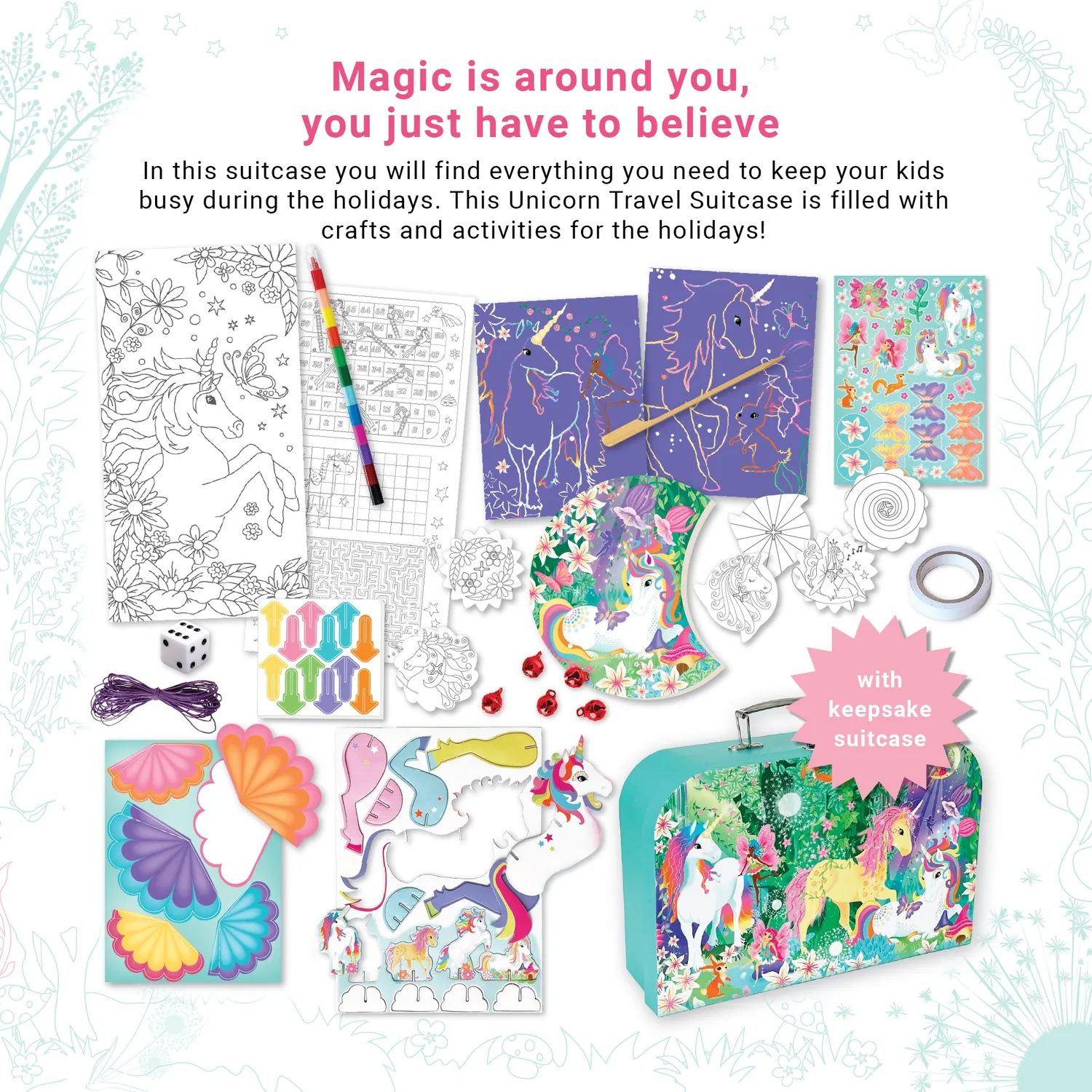 Box Candiy Unicorn Adventures Activity knutselset 20-delig