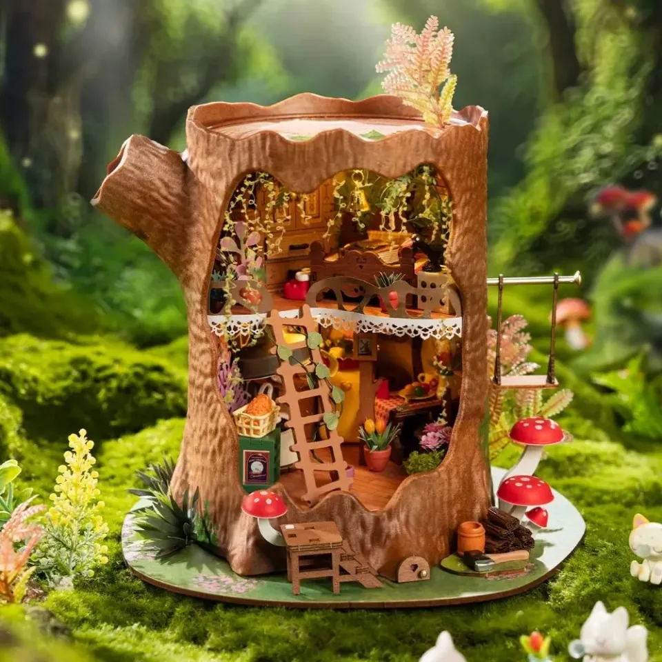 Figured'Art Miniatuurhuisje Sprookjes-boomhut bouwpakket 275-delig met led