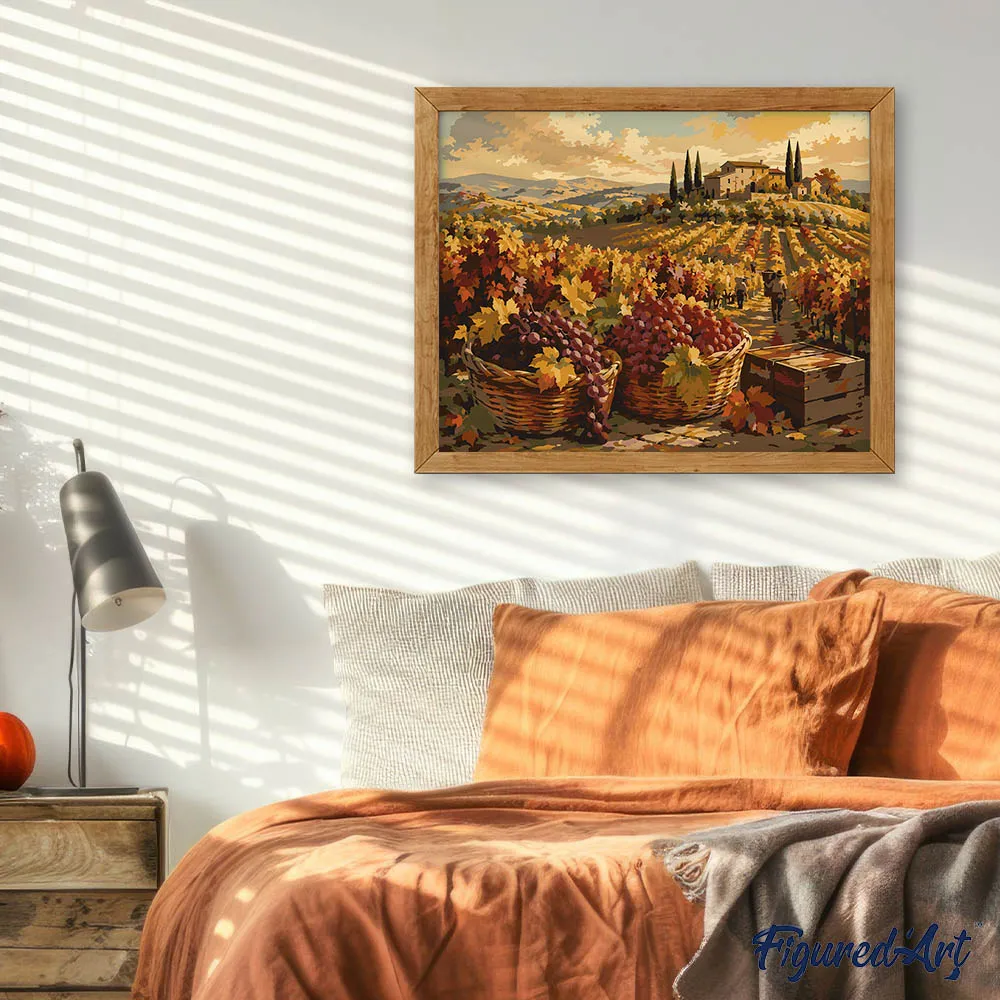 Figured'Art Herfstse Wijnoogst schilderen op nummer 40x50cm herfst