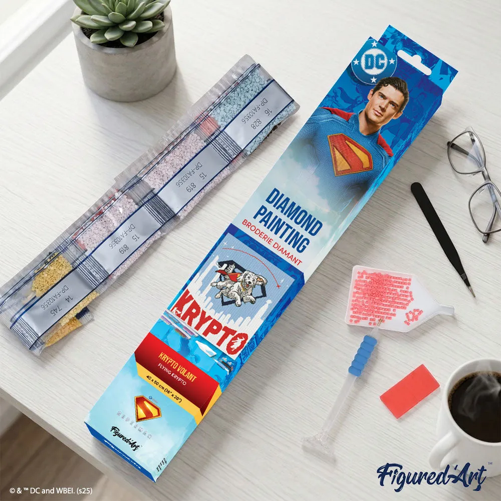 Figured'Art Superman Krypto diamond painting 40x50cm vierkant
