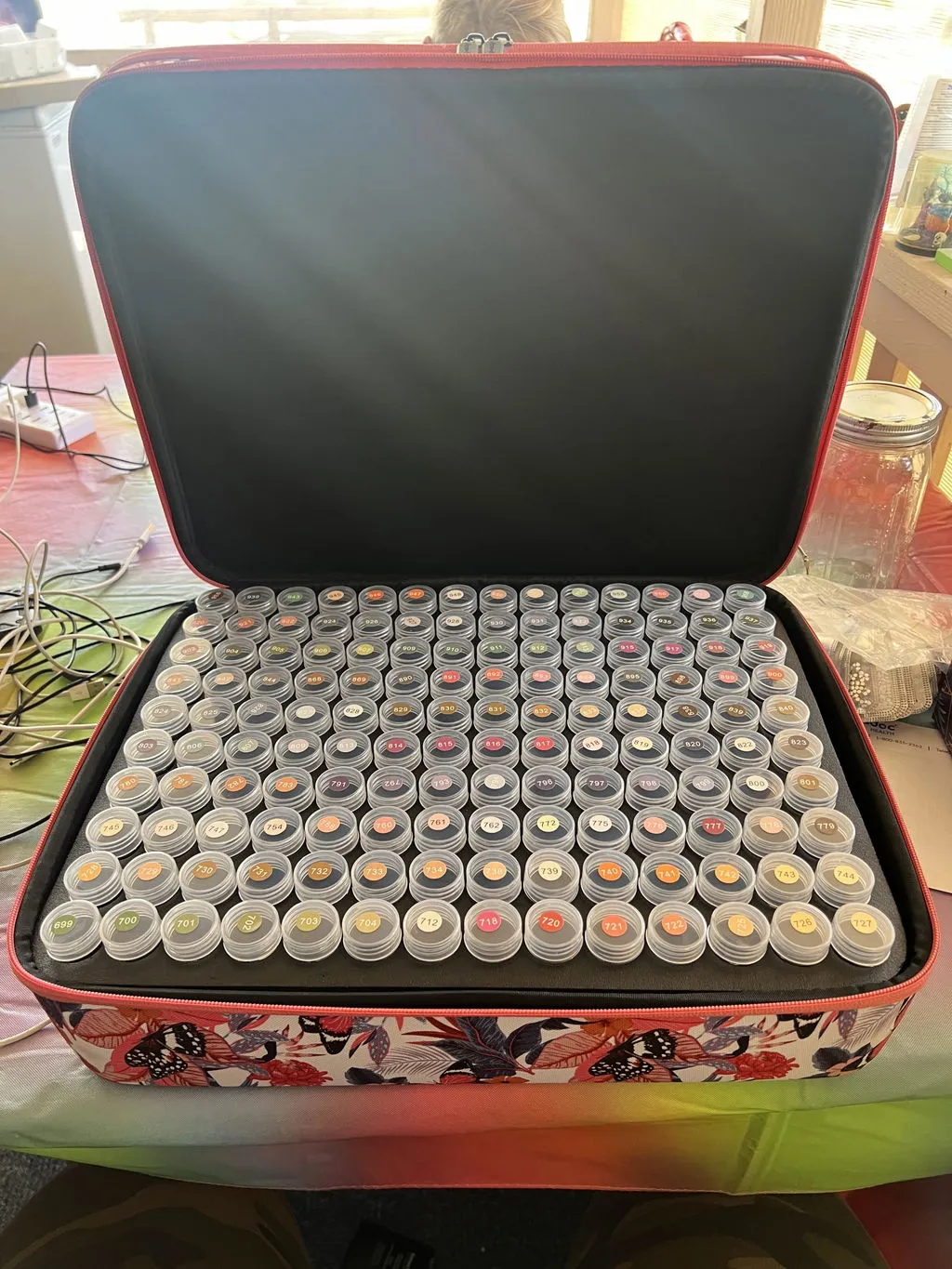 ARTDOT XXL opbergdoos diamond painting 420 potjes Bloem