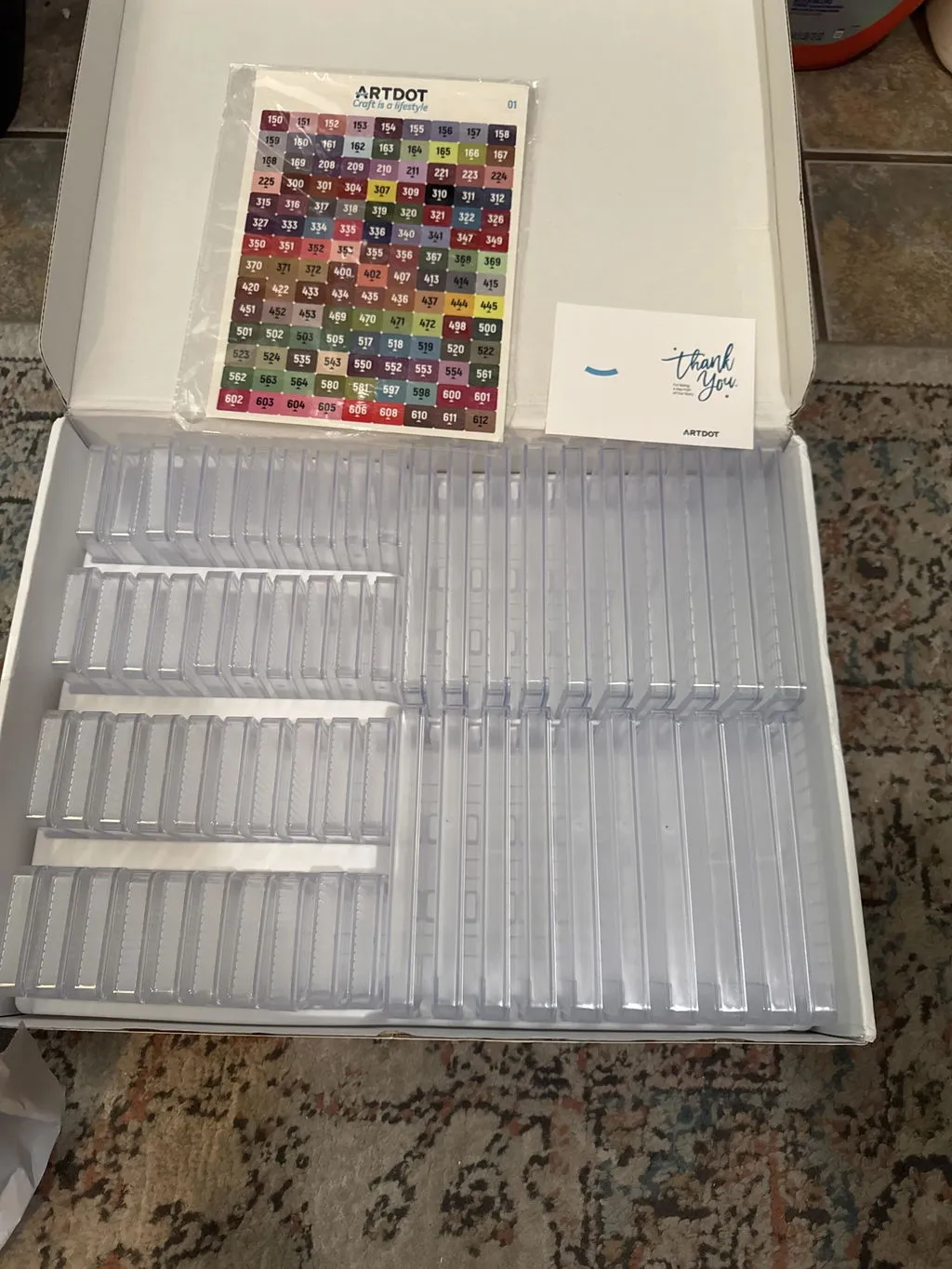 ARTDOT diamond painting bakjes 15 stuks met deksel en stickers