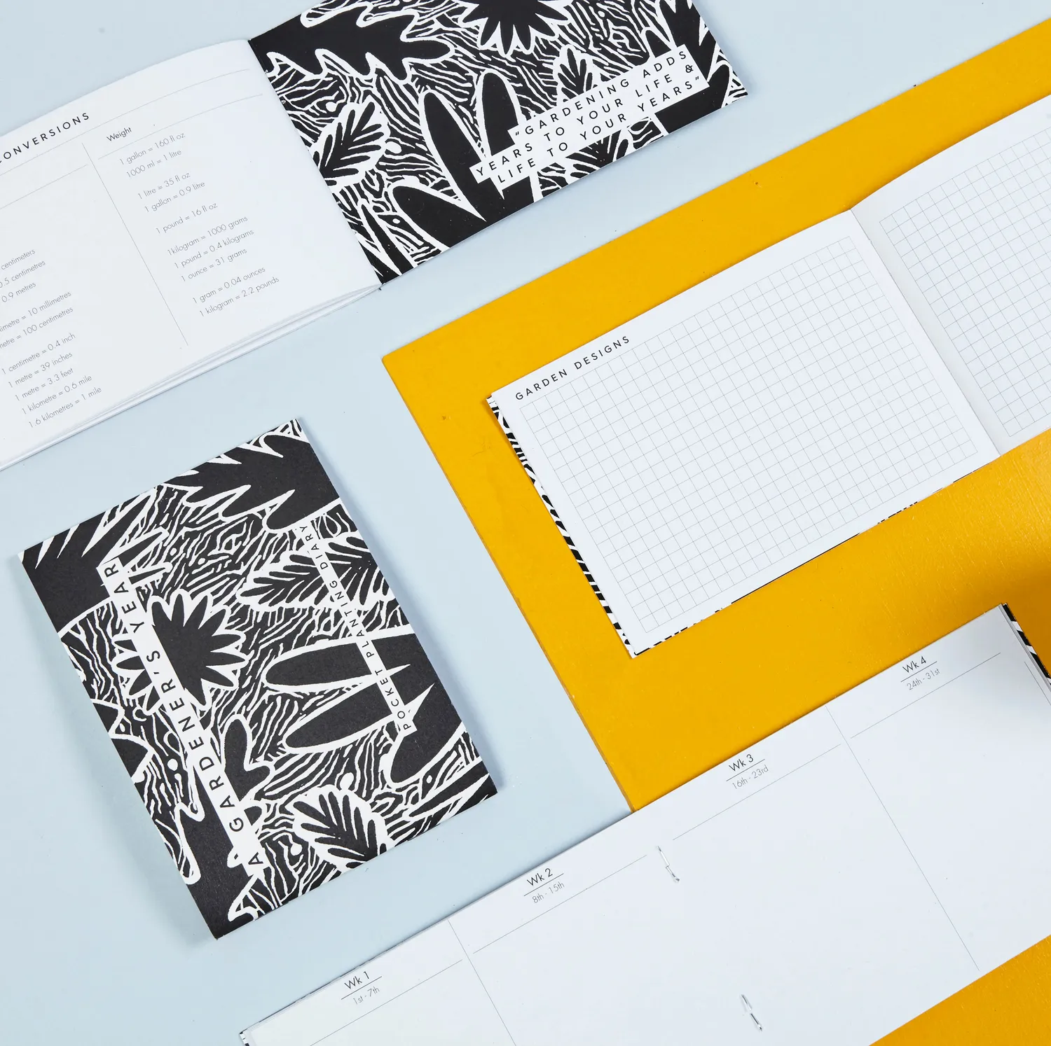 Studio Wald Gardener's Diary tuindagboek zwart A6