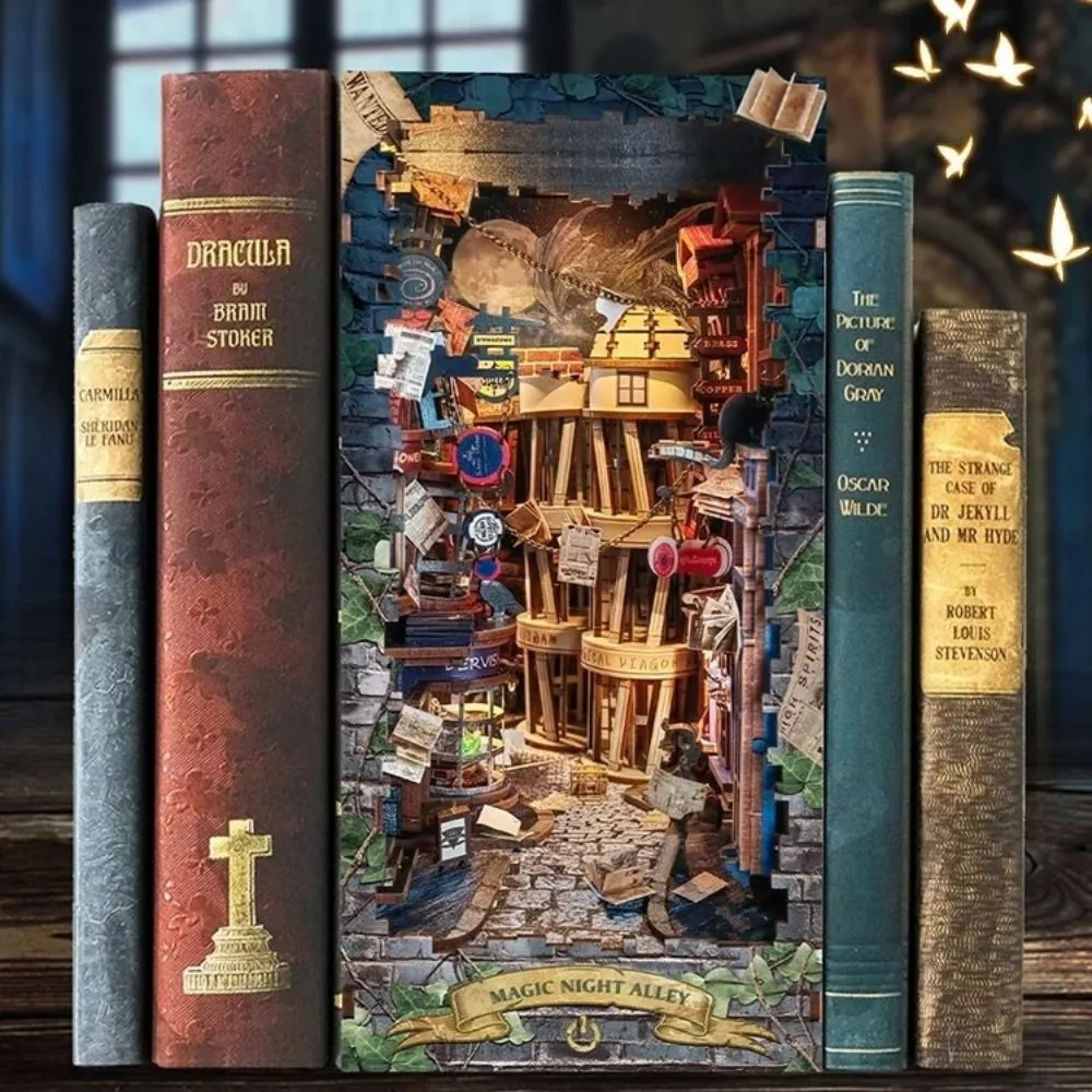 Figured'Art Magische Nachtsteeg book nook bouwpakket met led 298 stuks
