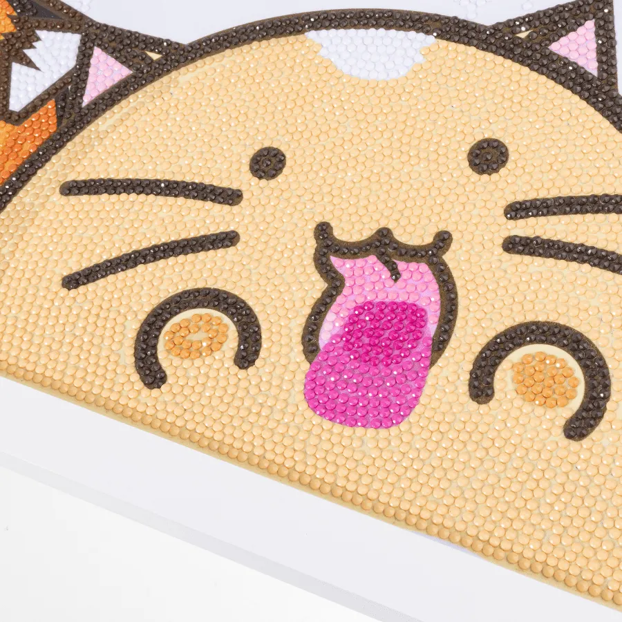 Craft Buddy Crystal Art Home Is Where The Cats Are scroll kit 40x50cm