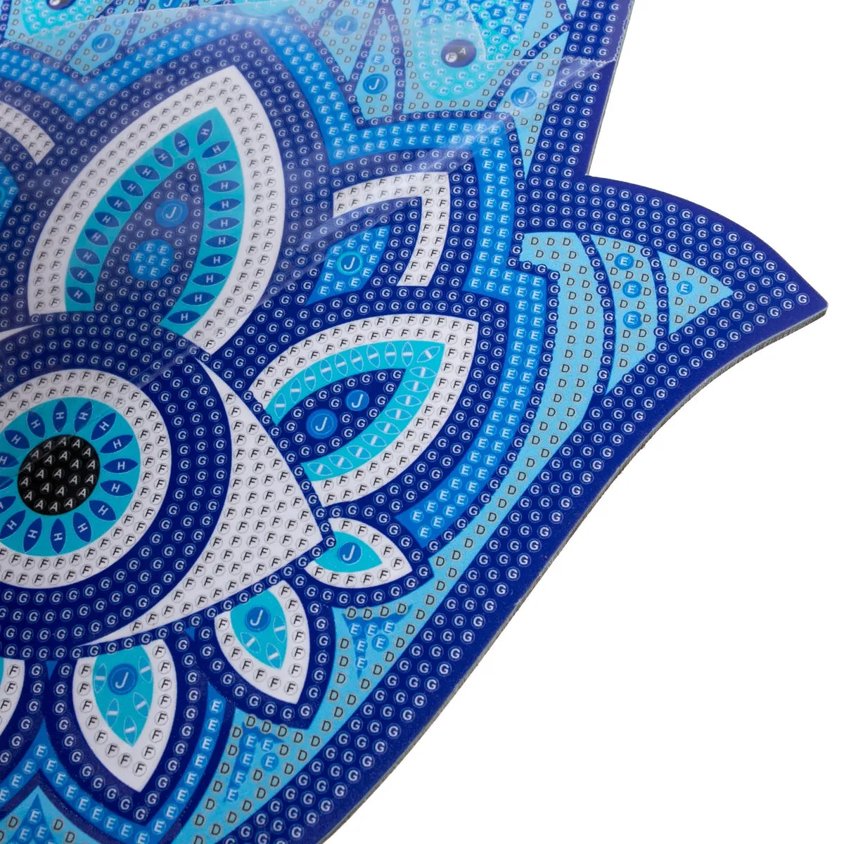 Craft Buddy Hamsa Hand Crystal Art hanger 26x30cm blauw